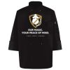 Ten Pearl Button Black Chef Coat Thumbnail